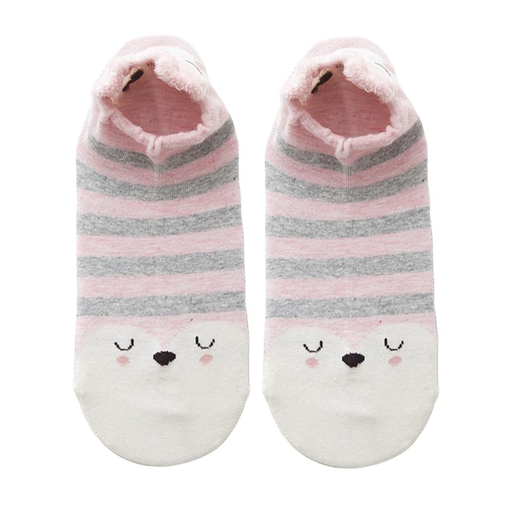 1Pair Girls Cotton Nonslip Boat Socks Summer Spring Low Ankle ,Boat J