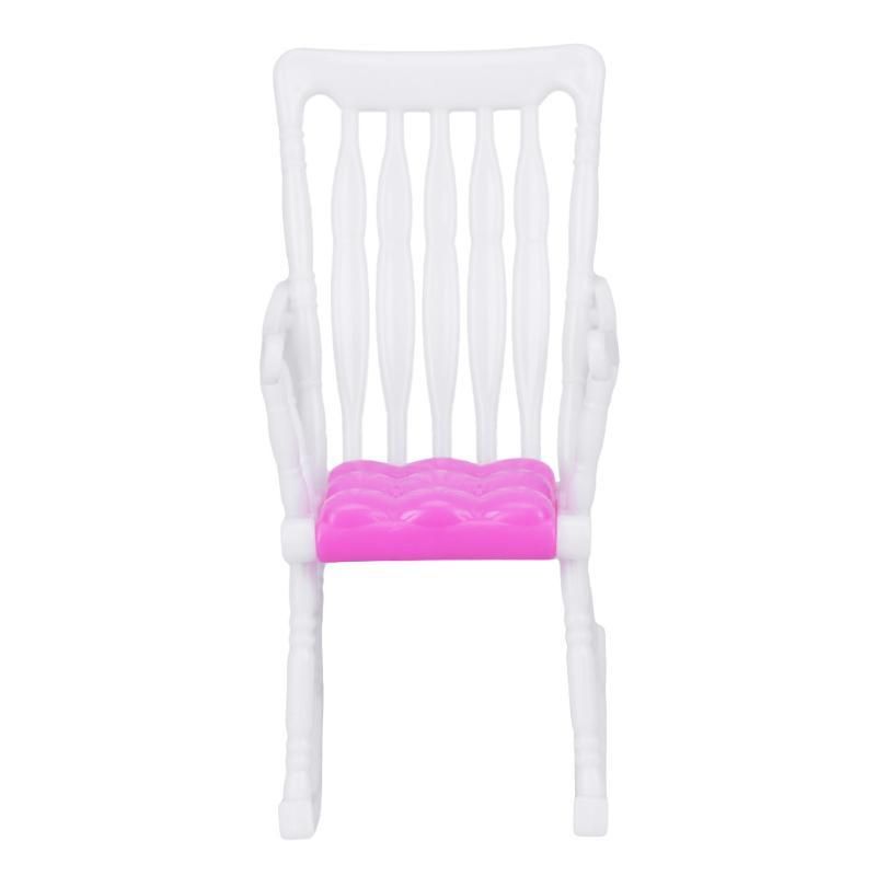 1pc Mini Doll Rocking Chair for Doll Accessories Doll House Furniture Dollhouse Room Decoration Children Girls Toy Gift