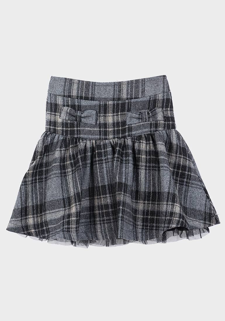 Girls Check Wool Blend Skirt