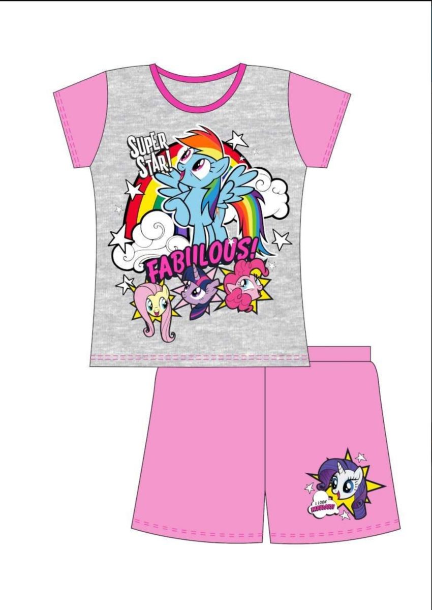 Girls 'Super Star Fabulous' Short Pyjamas Set