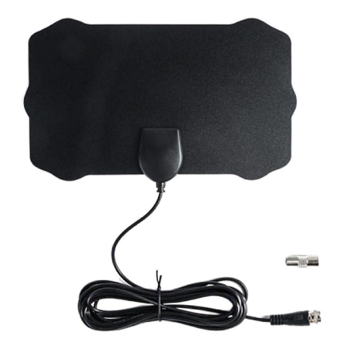 Digital TV Antenna Indoor HDTV Antenna Mini HDTV Signal Receiver with Coax Cable for Free Channels Black