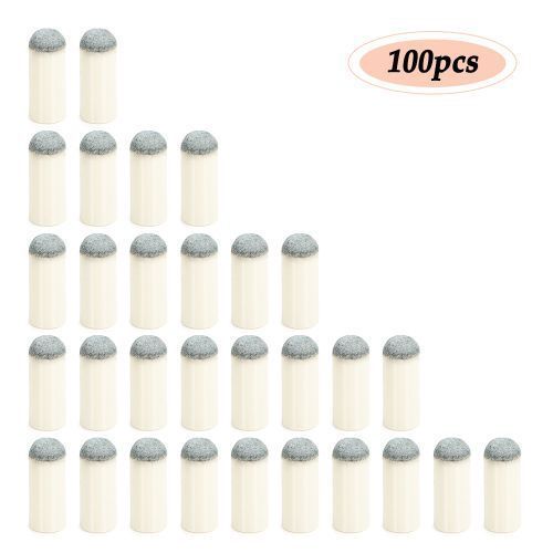 100PCS Slip-on Pool Cue Tips Billiard Cue Ferrules Billiard