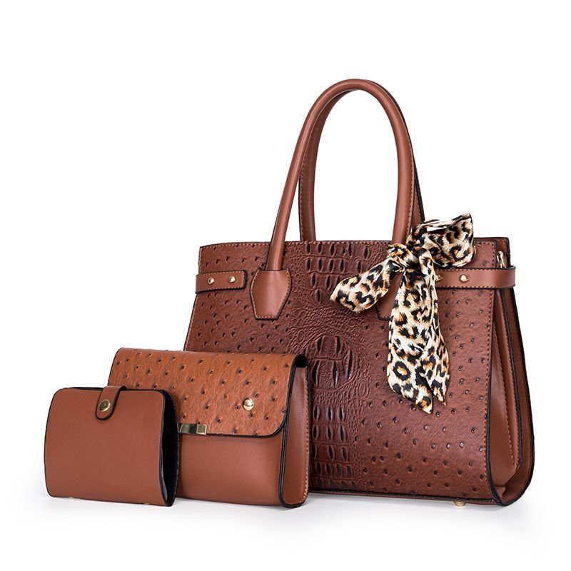 All Season's Leather Office Ladies Handbag-Coffee