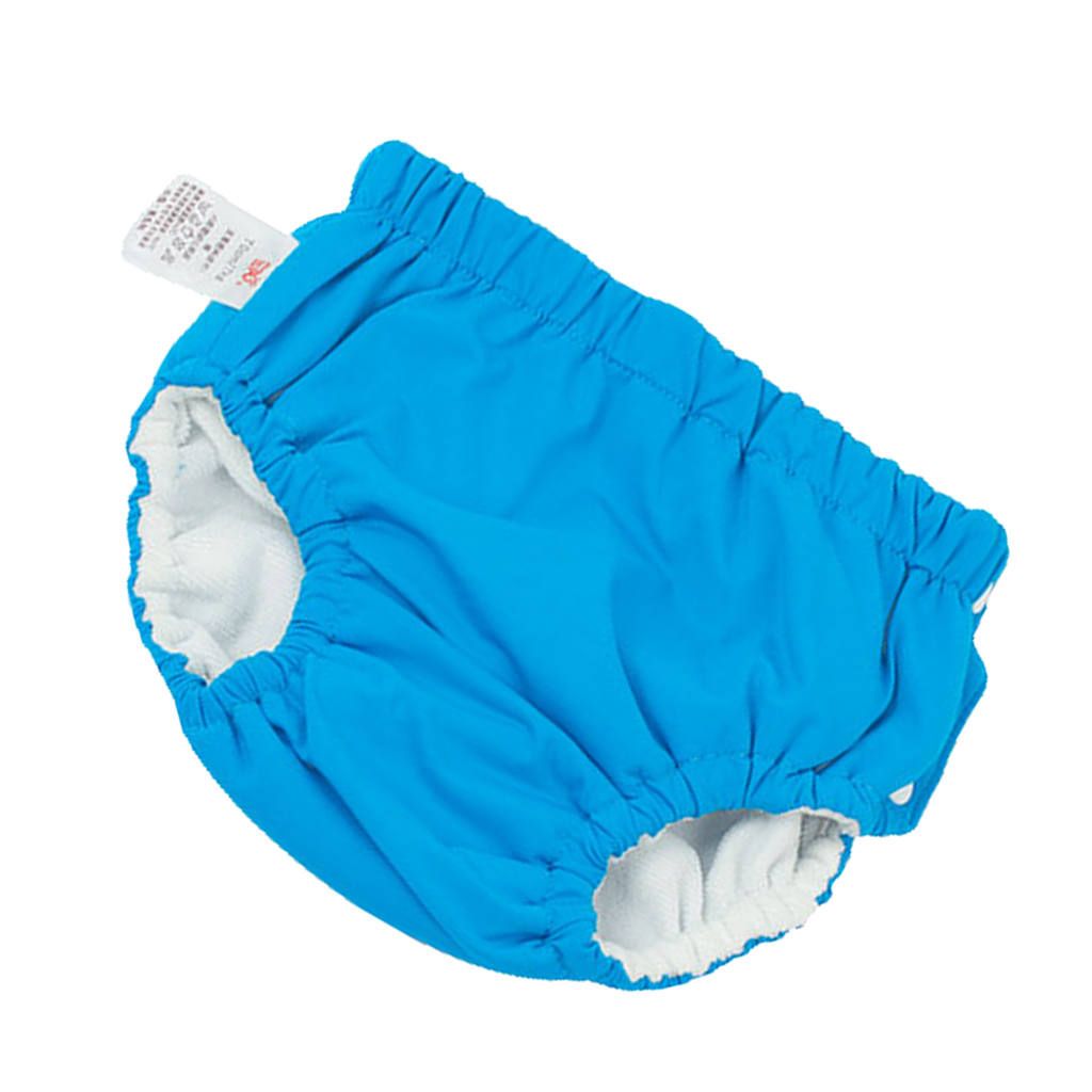 Baby Swim Diaper Reusable Absorbent Washable Nappies Blue (for12-14KG)