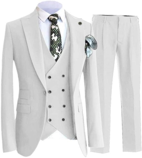 Blazer Pant Stripe Vest Business Gentlemen Groom Suits Prom Suits For Men Wedding Best Man Tuxedo