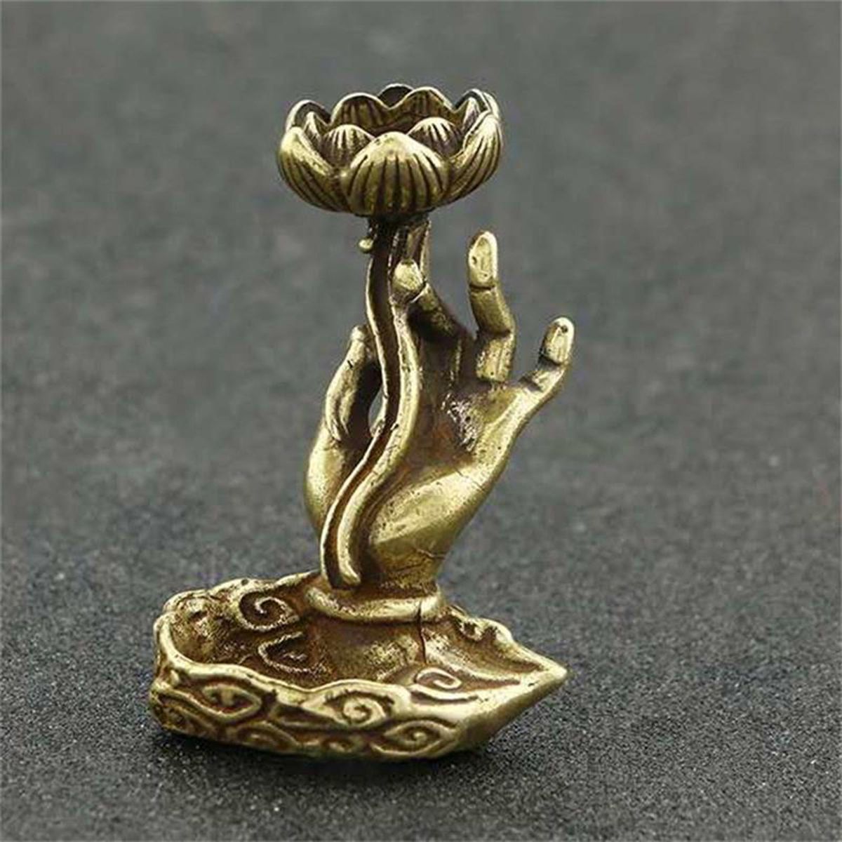 Copper Decorations Ornaments Gift Buddha Hand Lotus For