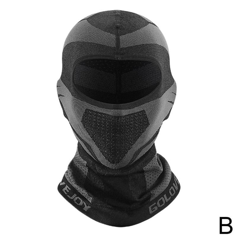 Winter Motorcycle Mask Keep Warm Thermal Knitting Balaclava Motorbike Biker Face Mask Windproof Racing Ski Mask Riding Men Women-B