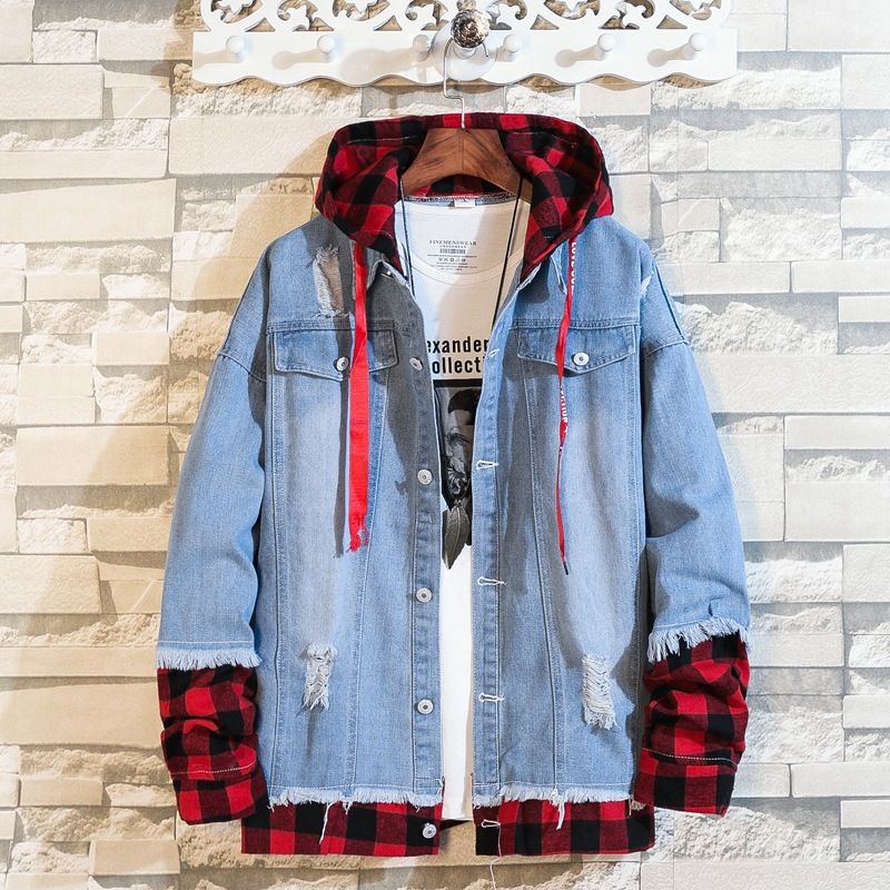 Denim Jacket Casual Hooded Couple
