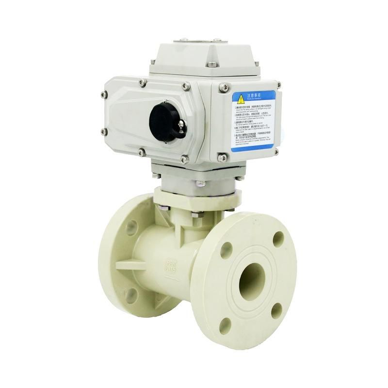 Electric Drain Flanged Ball Valve Drain Electric Ball Valve PVC Ball Valve High Platform D836T-16 Switch Type Electrical Installation