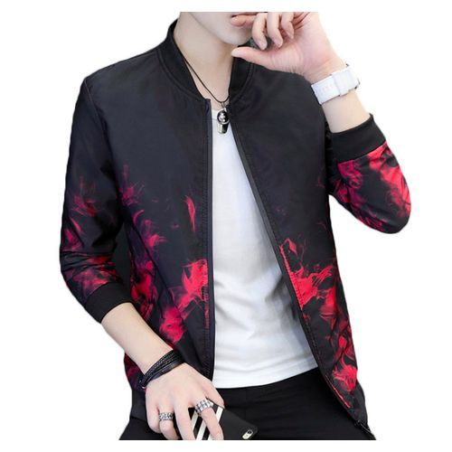 Red Flame Cute Jackets Casual Coat For Men