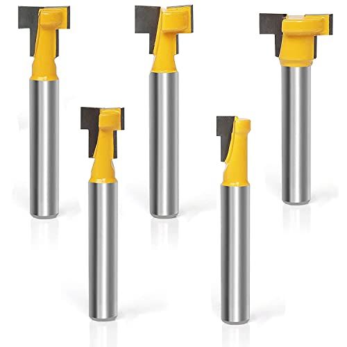 TOOLDO Keyhole Router Bit Set 14 Inch Shank Router Bits5 Pcs