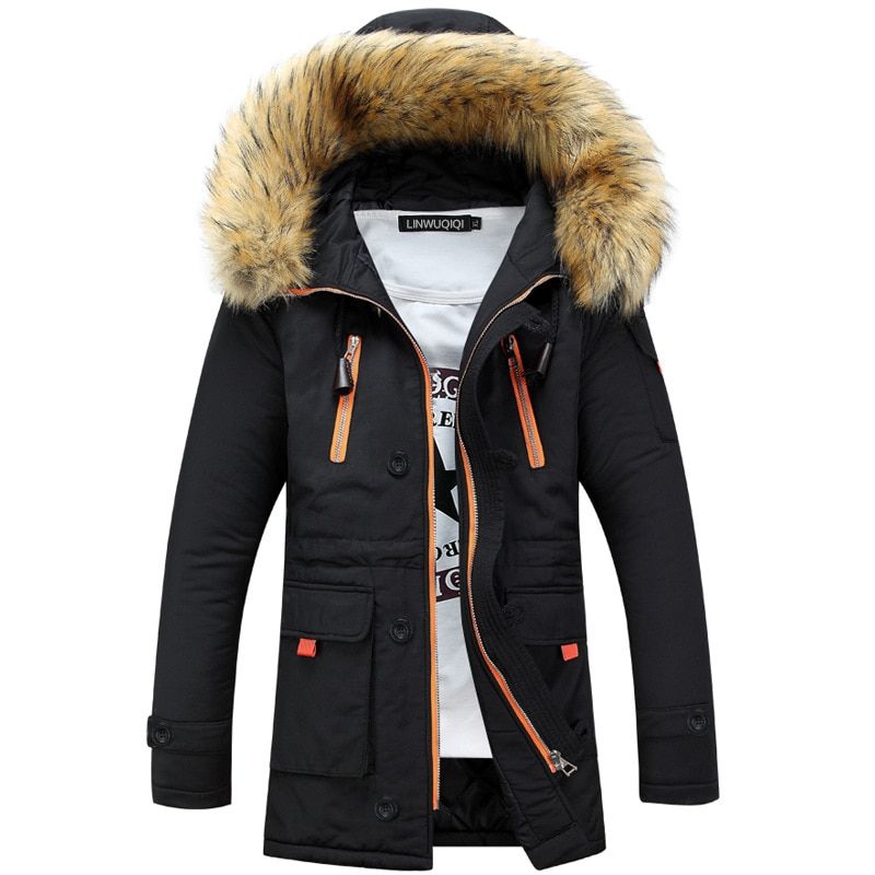 Thickening Parkas Men 2021 Winter Jacket Men's Coats Male Outerwear Fur Collar
