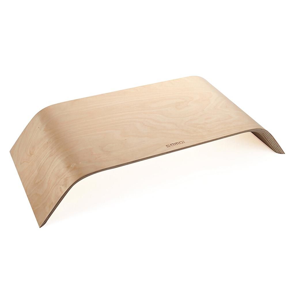 SAMDI Wooden Stand All-in-one Machine Monitor Laptop Holder Strong Bearing Capacity Stable Wooden Bracket Replacement for iMac