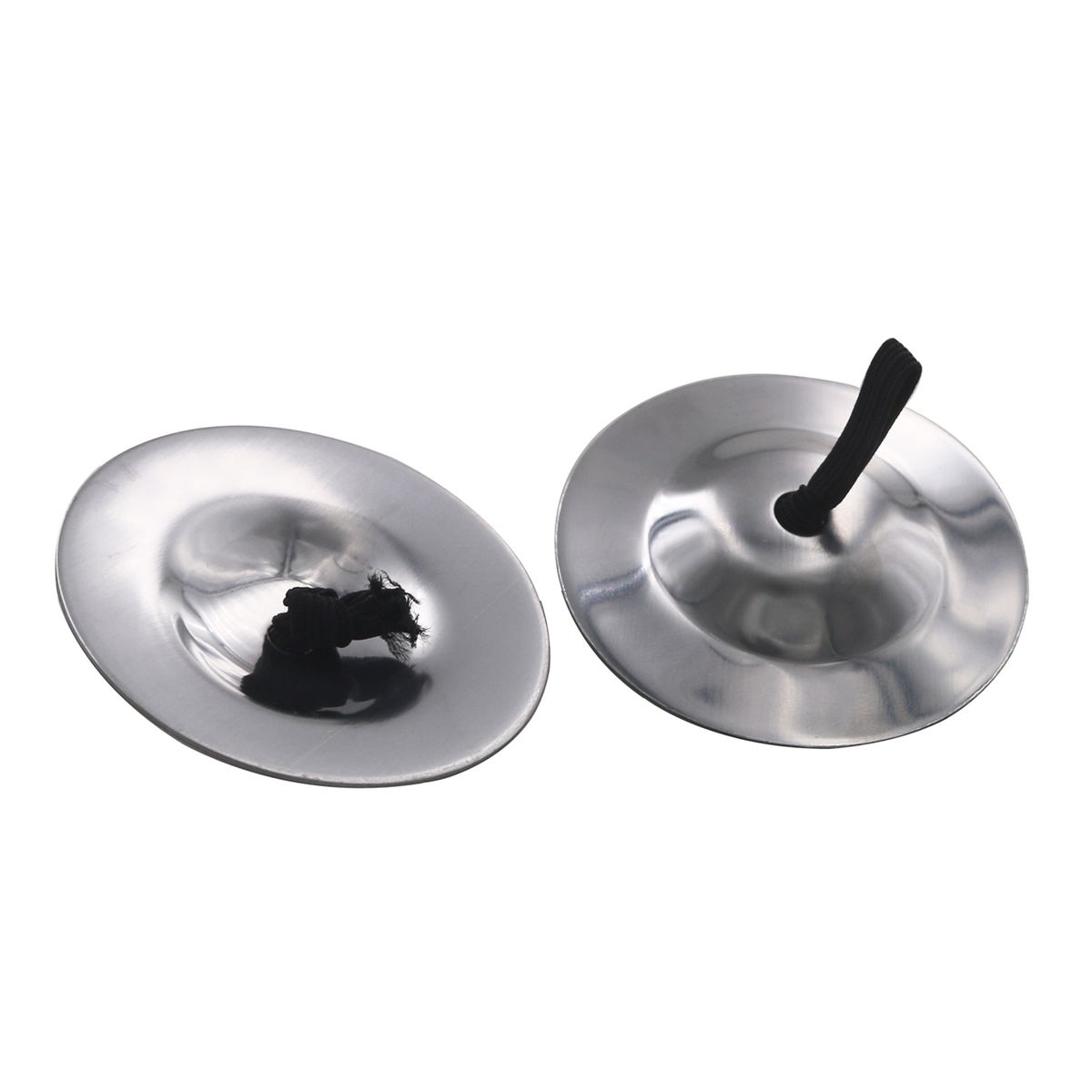 2pcs Finger Cymbals Belly Dancing Silver Finger Cymbals