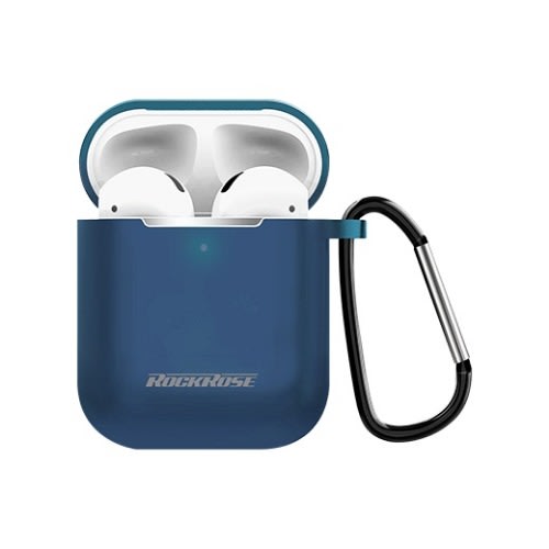 Earbuds Silicone Protective Case With Anti-Loss Carabiner - Blue