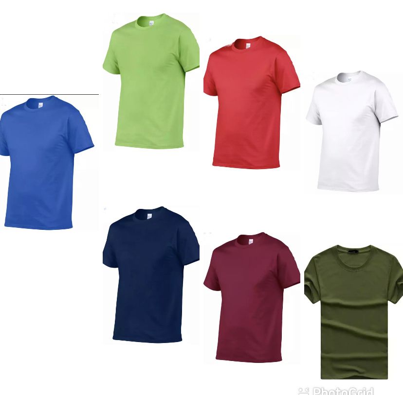 7 SET PLAIN ROUND NECK POLO T SHIRT  PLAIN TEES Polo