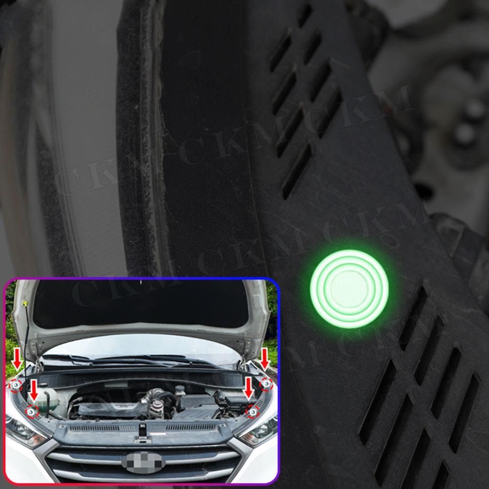 Luminous Silicone Shock-absorbing Buffer Gasket pad Fit for Universal Car Accessorise Door Rear Trunk Engine hood 5 PCS