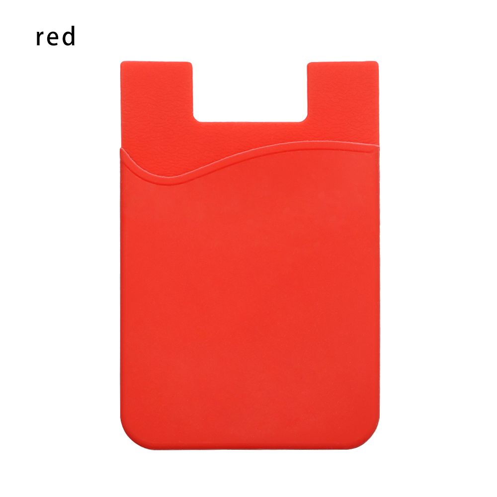 Universal Self-Adhesive Sticker Card Sleeves Phone Wallet Case Stick On ID Credit Card Holder Elastic Silicone Cellphone Pocket