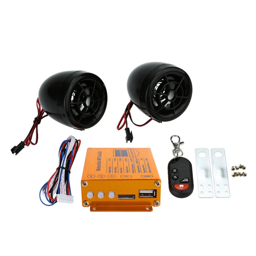 Motorcycle MP3 Player Speakers Audio Sound System FM Radio