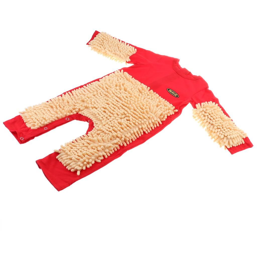 1×Cotton Crawling Baby Clothes Cleaning Service Best Gift Red 90cm