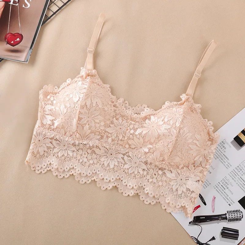 Ladies Sexy Lace Lingerie Bralette Bra Tops - Tiny Shoulder Strap Underwear
