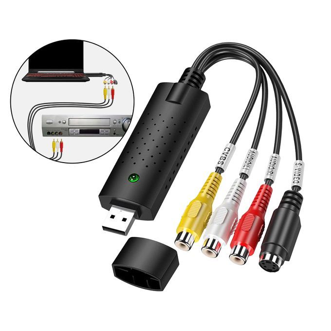 Portable Easy To Cap USB2.0 Audio Video Capture Card Adapter VHS To