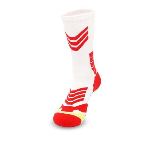 Men Football Sock,Adult Sport Non-Slip Soccer Sock (Red)