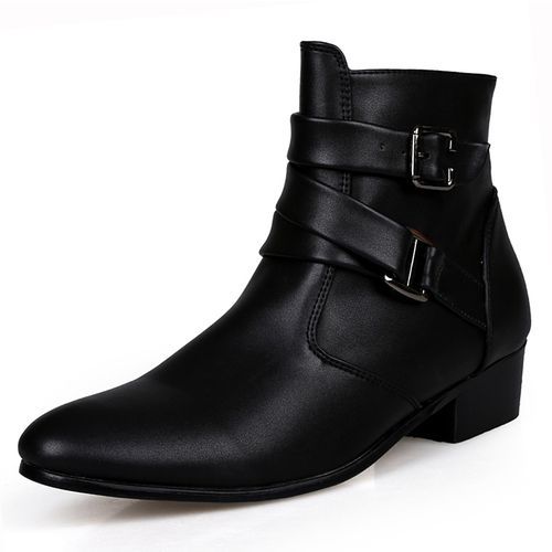 38-48 Men Martin Boots Ankle Chelsea Boots Fashion Black