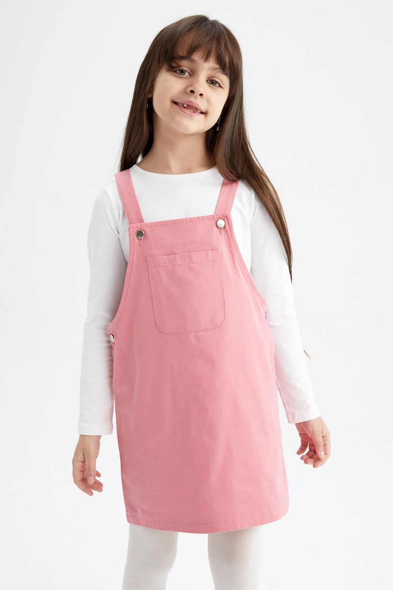 Girl Casual Woven Dress - Pink