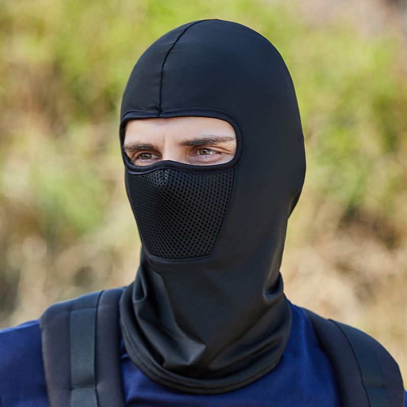 (Headgear Black)Summer Riding Facemask Outdoor Motorcycle Bicycle Headscarf Sun Hat Sport Cycl XXA