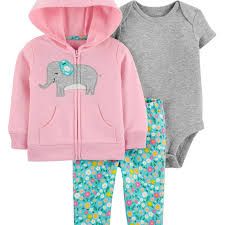 Girl 3-Piece Elephant Little Jacket Set