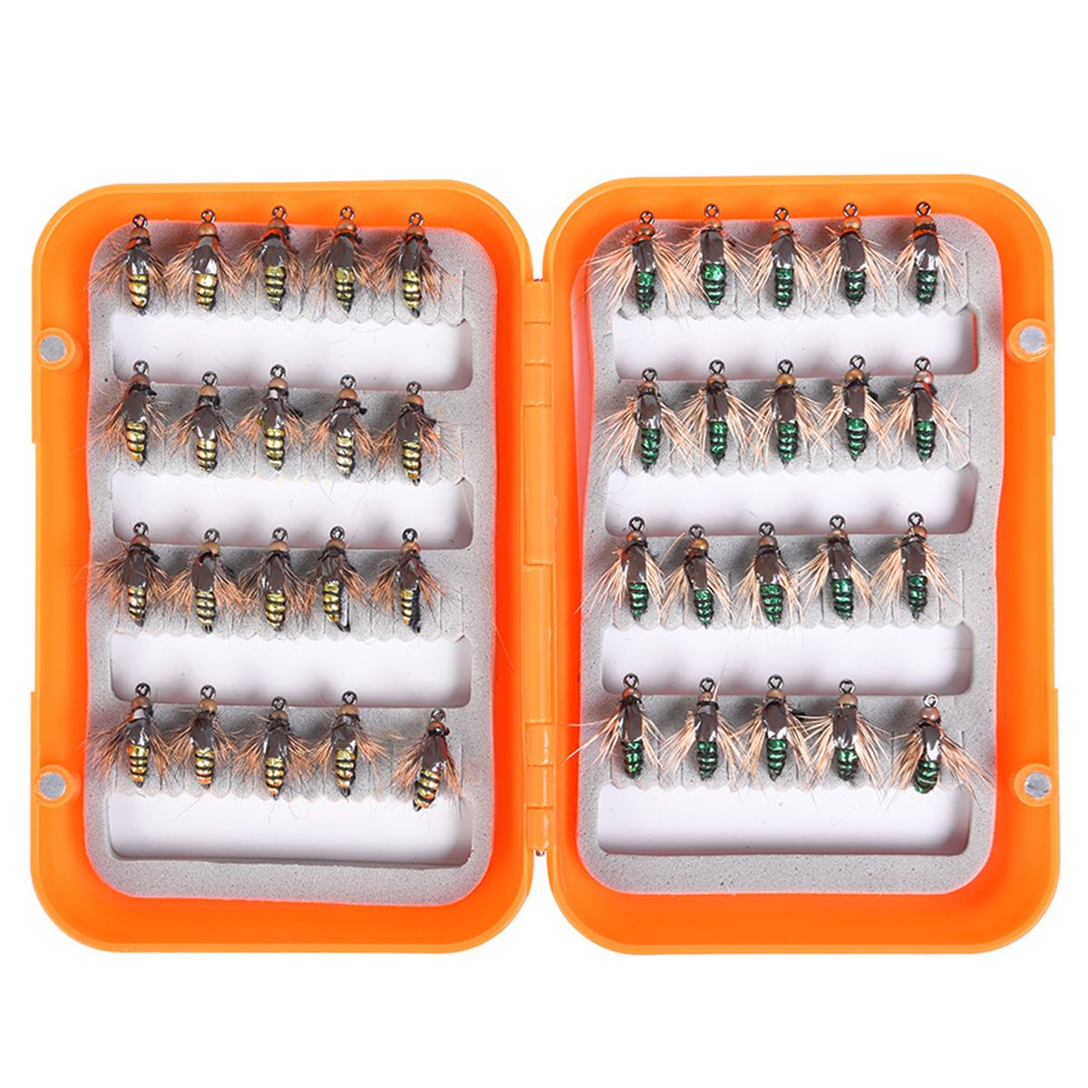 40Pcs/Box Sturdy Artificial Bait Simple-Mix Color