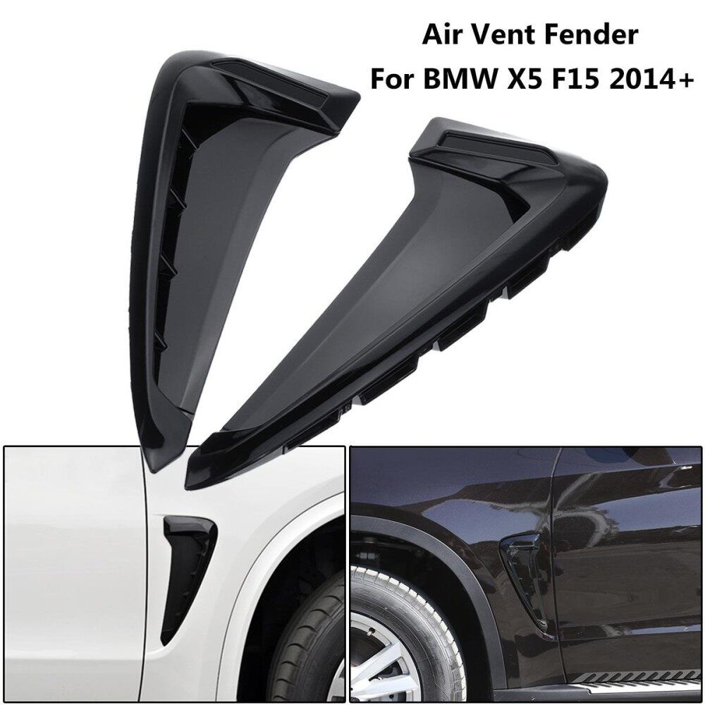1 Pair Side Body Marker Fender Air Wing Vent Trim M Cover Chrome For BMW X5 F15 2014+