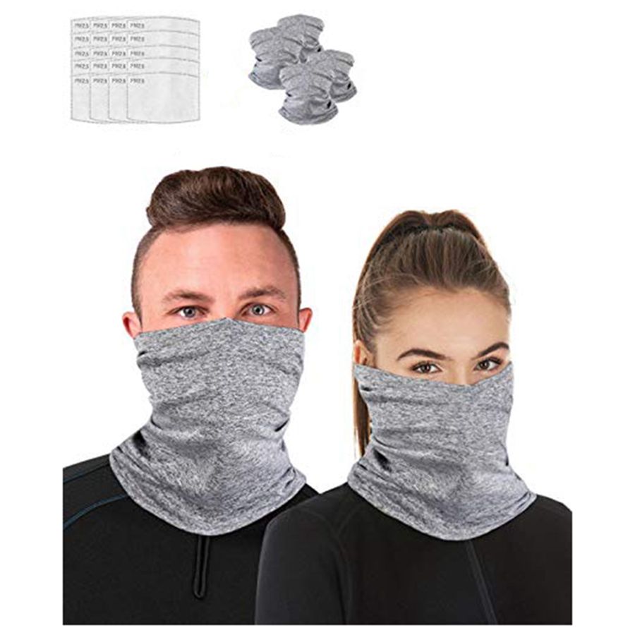 Neck Gaiter Bandana 24Pcs Reduce Pollution Half Balaclava