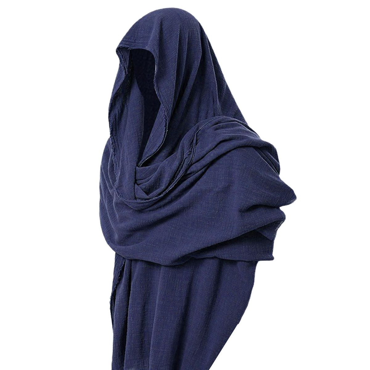 Men Shawl Men Hood Cloak Pirate Cosplay Blue