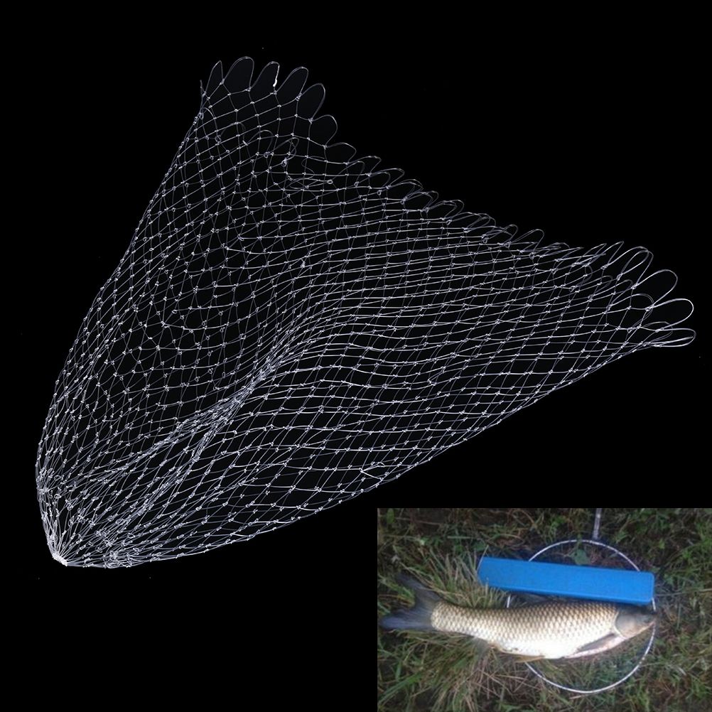 4 Sizes Fishing Tackle Collapsible Rhombus Mesh Hole Diameter Depth Folding Dip Net For Fishing  Nylon Fishing NetsFishing Tools