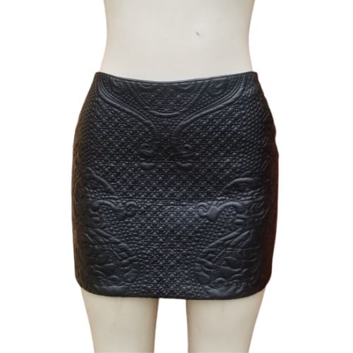 Ladies Leather Skirt - Black