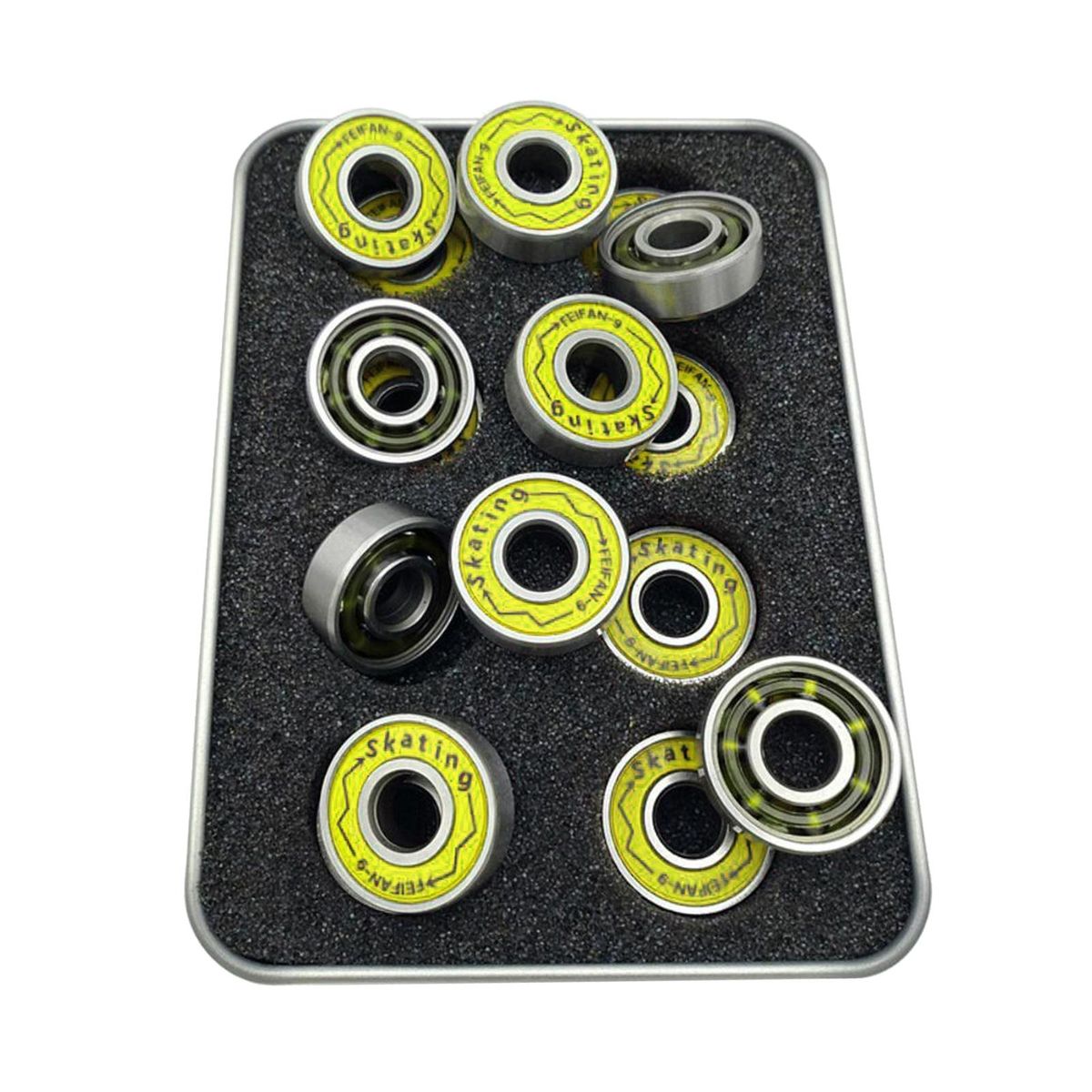 16Pc ABEC  Skateboard Replacement For Skate Board Yellow