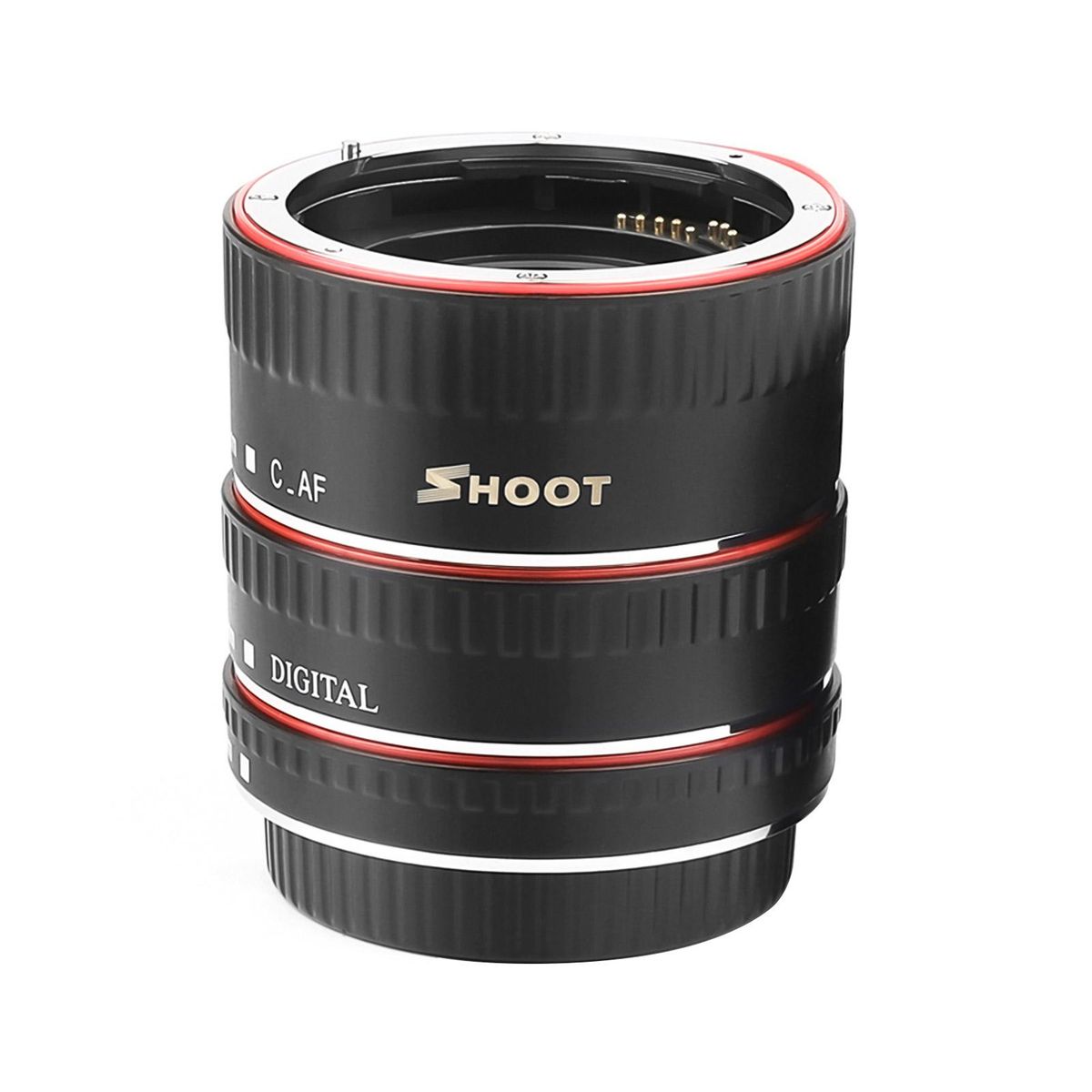 SHOOT XT-364 Auto Focus AF Macro Extension Tube Adapter Ring Set 13mm 21m 31mm Replacement for Canon EF/EF-S Lens Replacement for Canon EOS   550D/600D/650D/700D/750D/760D/800D/200D/1300D/77D/60D/70D/80D/7D/7D II/5D II/5D III