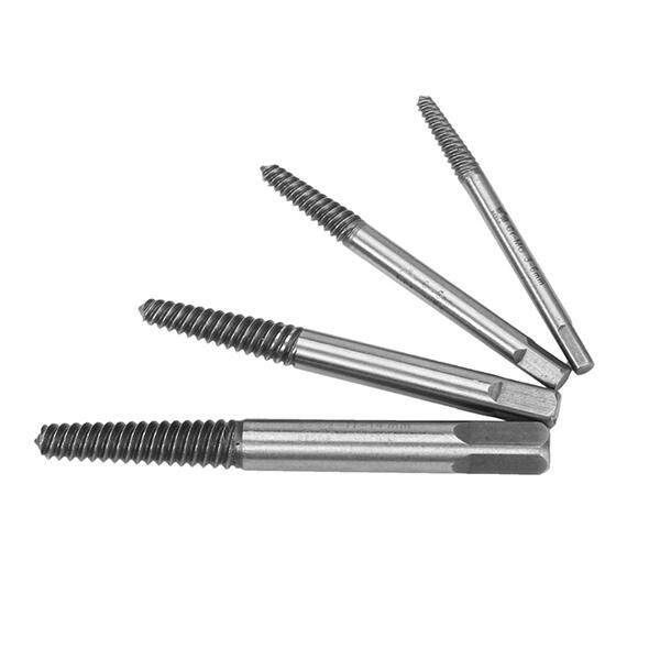 5Pcs 3mm To 14mm Cr-Mo Screw Extractor Broken Bolt Remover Drill With Holder Frame Tool
