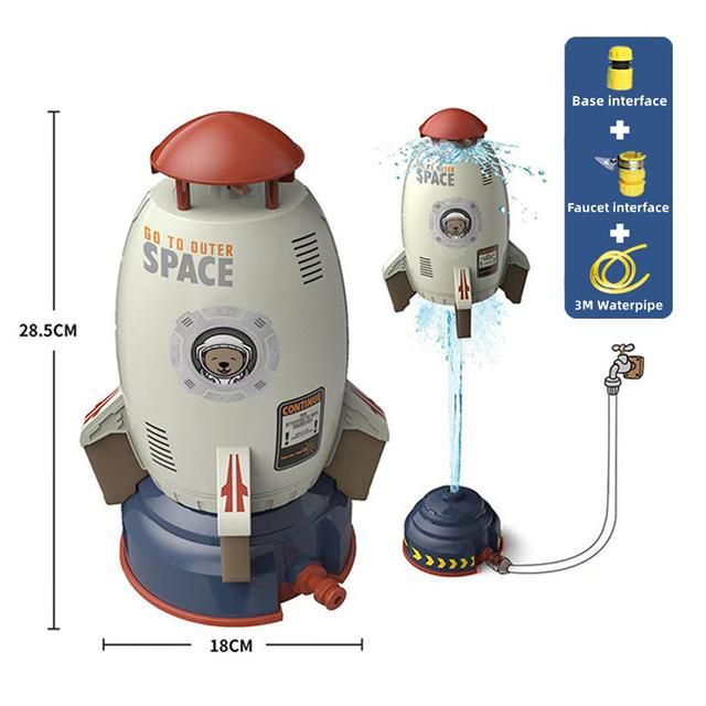 Rocket Launcher Toys Outdoor Water Spray Flying Rocket Sprinkler Toy Kids Outdoor Garden Lawn Playing Fun Water Jet Toys Gift