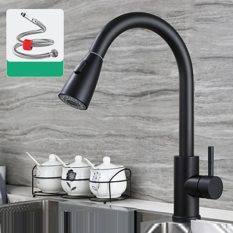 Kitchen Water Faucet Stainless Steel Black