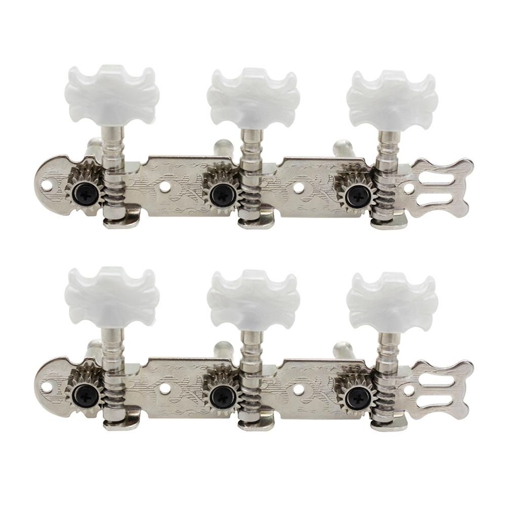 2pcs Folk Guitar Machine Head Knobs Guitar String Tuning Pegs Tuner Guitar Tuning Keys Silver Color