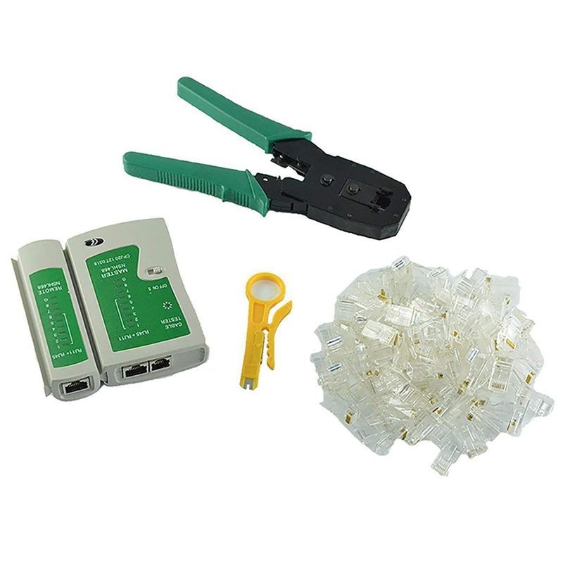 Network Ethernet LAN Kit 4 In 1 Cable Tester +Crimping