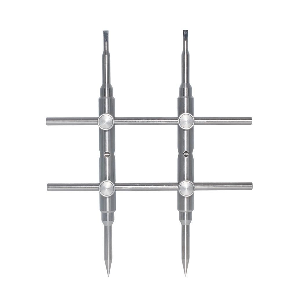 Repair Tool Camera Tool Detachable Tic-tac-toe Tool for Camera Lens with 2 Tips Lens Repair Set Flat Pointed 6 Screws 2 Hexagon Wrenches