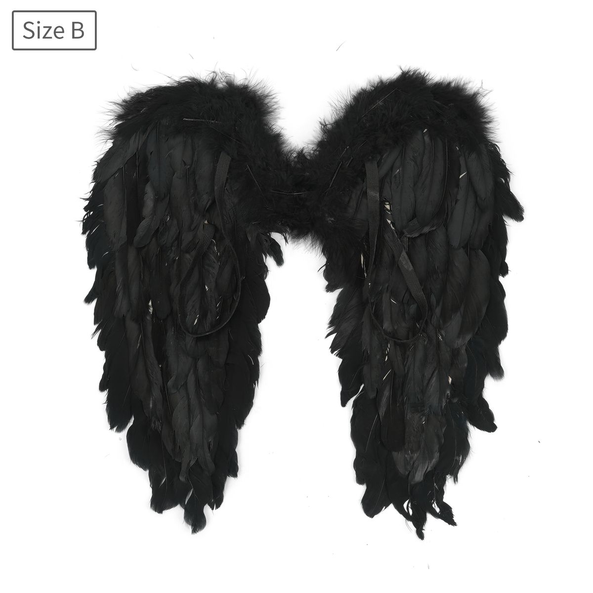 An Wings  Black Feather Wings Adult Children Birthday Gift Cosplay Wings Stage