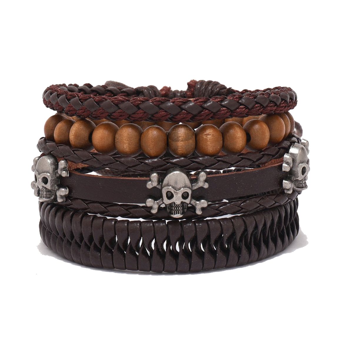 Set Of 4 Braided Leather Bracelets The Prince Of Thieves