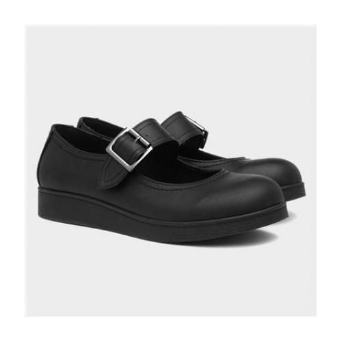 Teen Girls Buckle Bar School Shoe