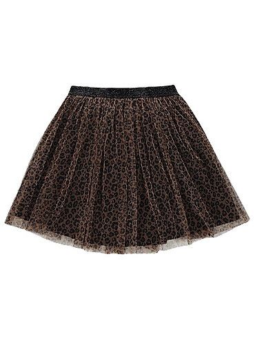 Brown Animal Print Tutu Skirt