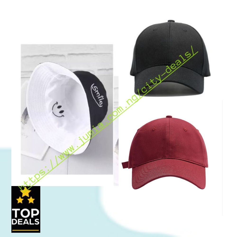 Unisex Double-Sided Reversible Bucket Hat Black-Yellow